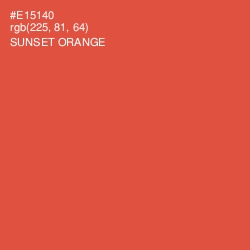 #E15140 - Sunset Orange Color Image